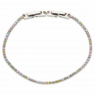 Oxzen βραχιόλι ατσάλινο Unisex ριβιέρα Tennis Iced Out με ζιργκόν 2mm