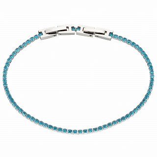 Oxzen βραχιόλι ατσάλινο Unisex ριβιέρα Tennis Iced Out με ζιργκόν 2mm