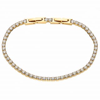 Oxzen βραχιόλι ατσάλινο Unisex ριβιέρα Tennis Iced Out με ζιργκόν 3mm