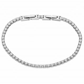 Oxzen βραχιόλι ατσάλινο Unisex ριβιέρα Tennis Iced Out με ζιργκόν 3mm