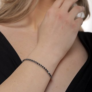 Oxzen βραχιόλι ατσάλινο Unisex ριβιέρα Tennis Iced Out με ζιργκόν 2mm