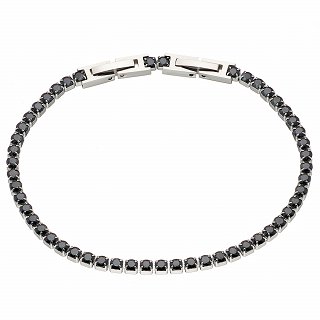 Oxzen βραχιόλι ατσάλινο Unisex ριβιέρα Tennis Iced Out με ζιργκόν 2mm