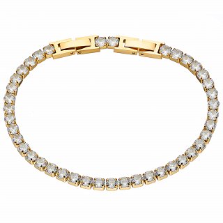 Oxzen βραχιόλι ατσάλινο Unisex ριβιέρα Tennis Iced Out με ζιργκόν 4mm