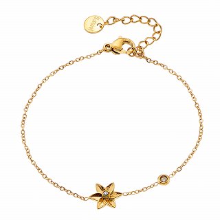 Oxzen ατσάλινο βραχιόλι με τριαντάφυλλο