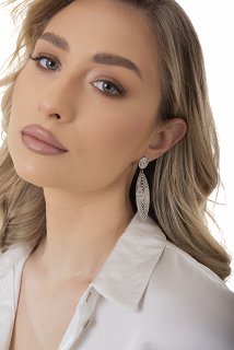 Oxzen σκουλαρίκι ατσάλινο μακρύ