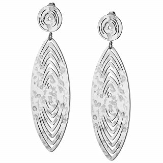 Oxzen σκουλαρίκι ατσάλινο μακρύ