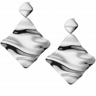 Oxzen σκουλαρίκι ατσάλινο ρόμβος