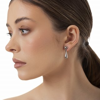 Oxzen σκουλαρίκια κρεμαστά ατσάλινα Vintage Drops