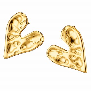 Oxzen σκουλαρίκι ατσάλινο καρδιά