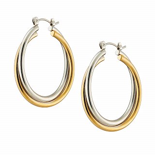 Oxzen ατσάλινος ασημόχρυσος κρίκος 35 mm