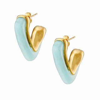 Oxzen ατσάλινο σκουλαρίκι κρίκος με σμάλτο