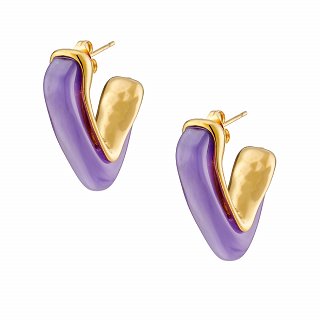 Oxzen ατσάλινο σκουλαρίκι κρίκος με σμάλτο