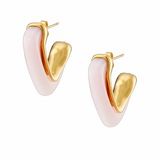 Oxzen ατσάλινο σκουλαρίκι κρίκος με σμάλτο