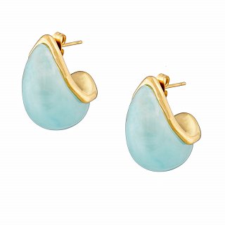 Oxzen ατσάλινο σκουλαρίκι κρίκος με σμάλτο