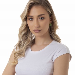 Oxzen ατσάλινο σκουλαρίκι κρίκος με σμάλτο