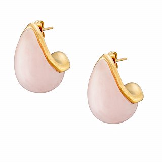 Oxzen ατσάλινο σκουλαρίκι κρίκος με σμάλτο