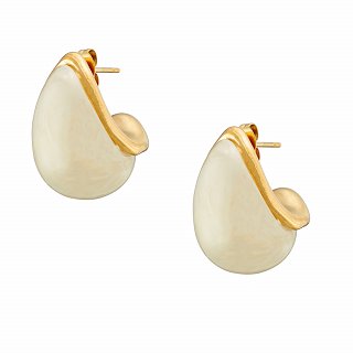 Oxzen ατσάλινο σκουλαρίκι κρίκος με σμάλτο