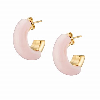 Oxzen ατσάλινο σκουλαρίκι κρίκος με σμάλτο