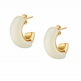 Oxzen ατσάλινο σκουλαρίκι κρίκος με σμάλτο