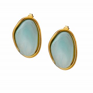 Oxzen ατσάλινο σκουλαρίκι καρφωτό με σμάλτο