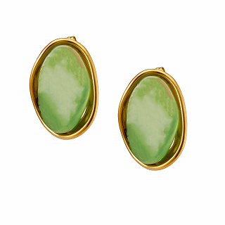 Oxzen ατσάλινο σκουλαρίκι καρφωτό με σμάλτο