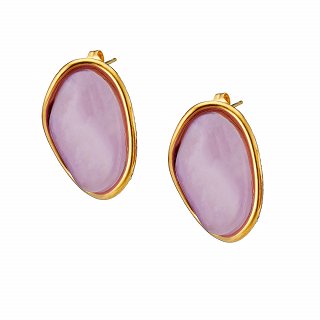 Oxzen ατσάλινο σκουλαρίκι καρφωτό με σμάλτο