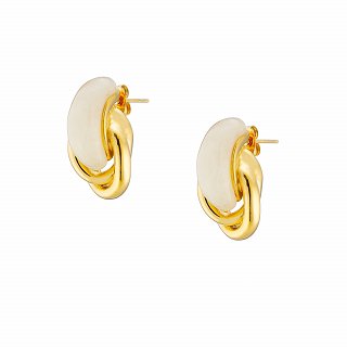 Oxzen ατσάλινο σκουλαρίκι κρίκος με σμάλτο