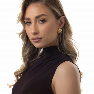 Oxzen ατσάλινο σκουλαρίκι καρφωτό τετράγωνο