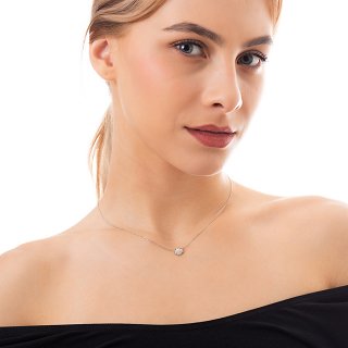 Oxzen κολιέ ασημένιο σταυρός με φίλντισι