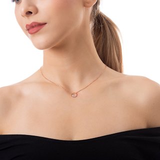 Oxzen κολιέ ασημένιο με φίλντισι