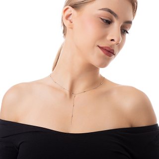 Oxzen κολιέ ασημένιο γραβάτα