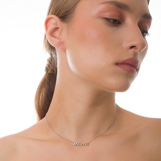 Oxzen γυναικείο κολιέ ασημένιο Mama