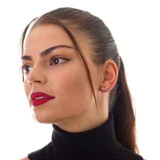 Oxzen σκουλαρίκια καρφωτά ασημένια με πέτρες ζιργκόν