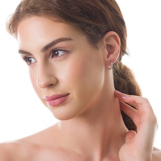 Oxzen σκουλαρίκια κρικάκια μικρά ασημένια