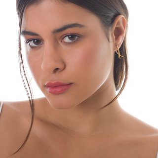 Oxzen σκουλαρίκια κρικάκια μικρά ασημένια λουστρέ