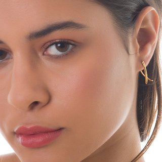 Oxzen σκουλαρίκια κρικάκια μικρά ασημένια λουστρέ