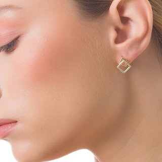 Oxzen σκουλαρίκια καρφωτά ασημένια με λευκά ζιργκόν