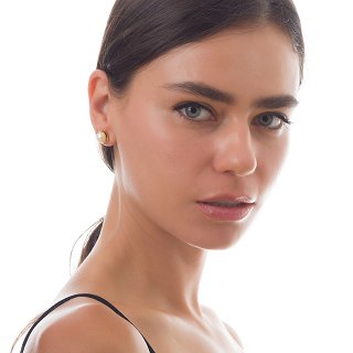 Oxzen σκουλαρίκια καρφωτά ασημένια χειροποίητα με πέρλα