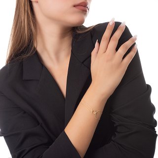 Oxzen βραχιόλι ασημένιο διπλό