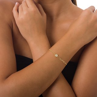 Oxzen βραχιόλι ασημένιο με πέτρες ζιργκόν