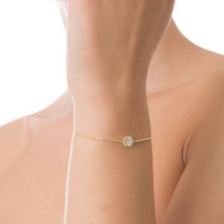 Oxzen βραχιόλι ασημένιο με λευκό ζιργκόν