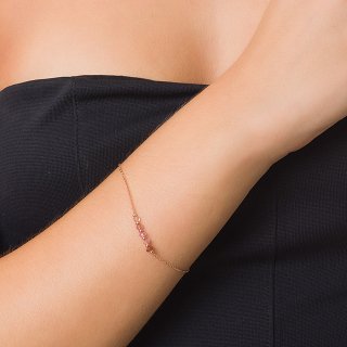 Oxzen βραχιόλι ασημένιο με ημιπολύτιμες ορυκτές πέτρες