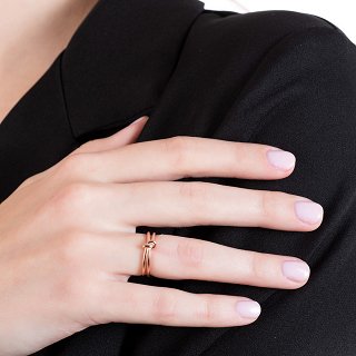 Oxzen  δαχτυλίδι ασημένιο φιογκάκι free size