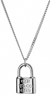 Oxzen κολιέ ασημένιο κλειδαριά