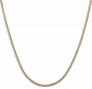 Oxzen κολιέ ασημένιο ριβιέρα με πέτρες ζιργκόν