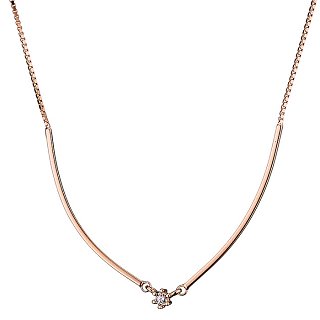 Oxzen κολιέ ασημένιο με πέτρα ζιργκόν