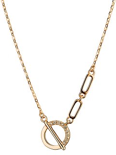 Oxzen κολιέ ασημένιο με πέτρες ζιργκόν