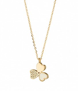 Oxzen κολιέ ασημένιο με φίλντισι και πέτρες ζιργκόν