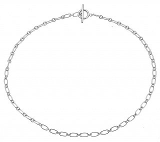 Oxzen κολιέ ασημένιο αλυσίδα χοντρή, choker