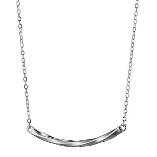 Oxzen γυναικείο κολιέ ασημένιο λουστρέ